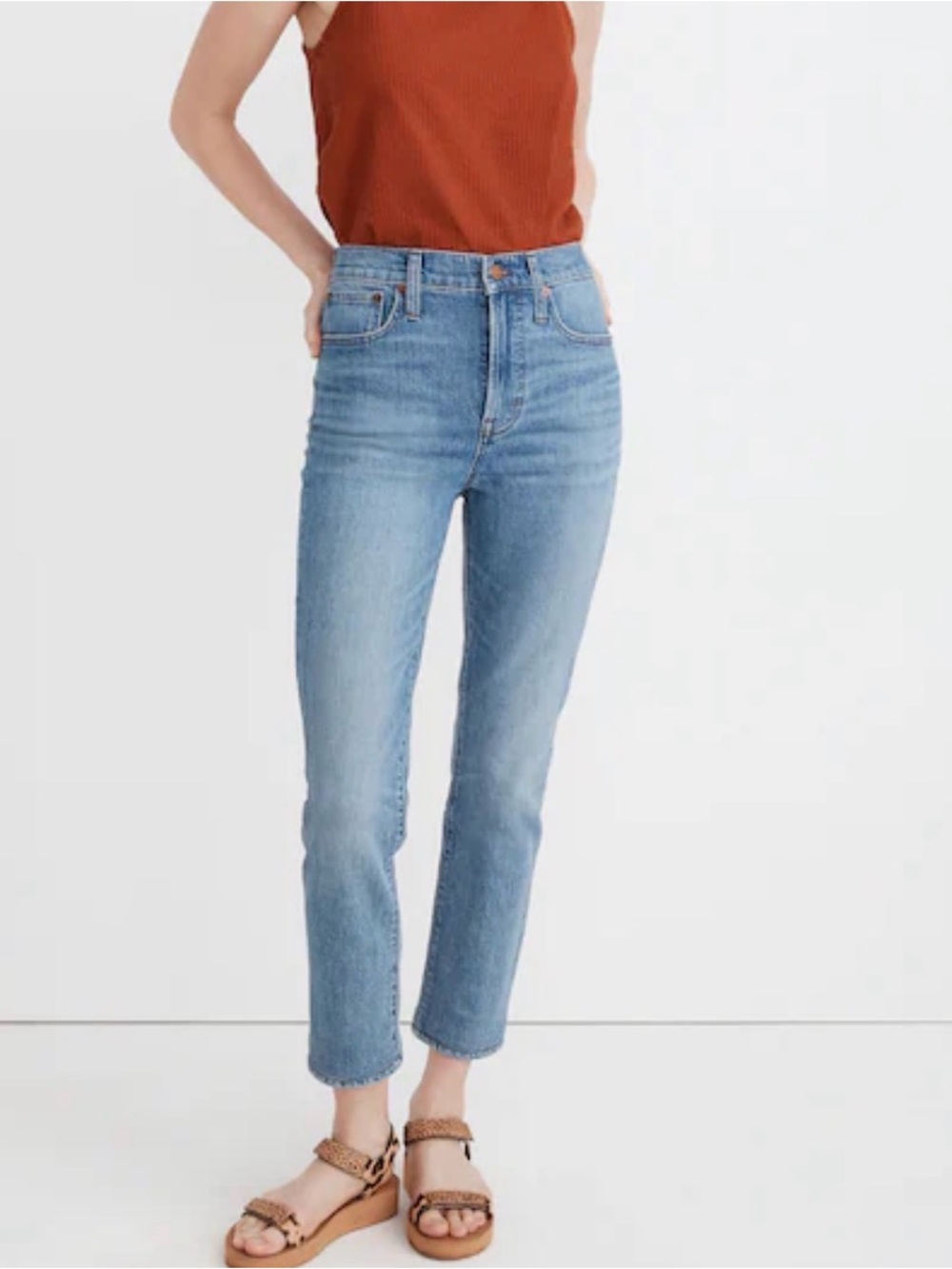 Madewell Perfect Vintage Crop Jean WHITE